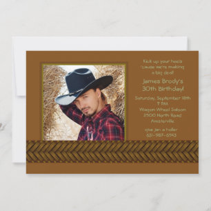 Rattan Braid Foto Einladung