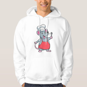 Ratte als Koch mit Cooking Schürze & Spoon Hoodie