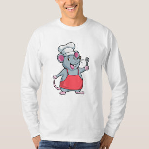 Ratte als Koch mit Cooking Schürze & Spoon T-Shirt