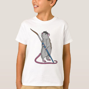 Ratte als Maler mit Pinsel T-Shirt