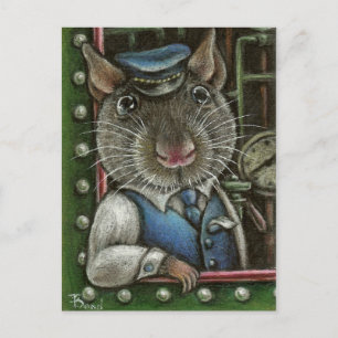 Ratte der Lokomotivführer Postkarte