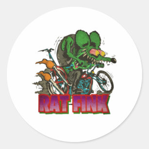 Ratte Fink Vintage Runder Aufkleber
