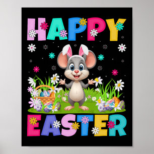Ratte Frohe Ostereier-Suche Hase Ohr Ratte Ostern  Poster