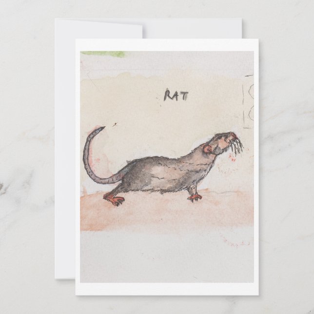 Ratte Grußkarte Feiertagskarte (Vorderseite)