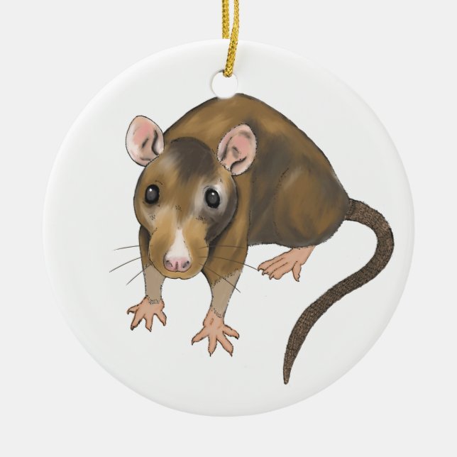 Ratte Keramikornament (Vorne)