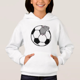 Ratte mit Fußball Hoodie