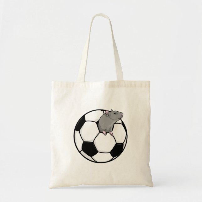 Ratte mit Fußball Tragetasche (Vorne)