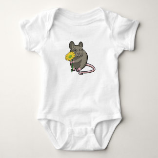 Ratte mit gelber Blume Baby Strampler