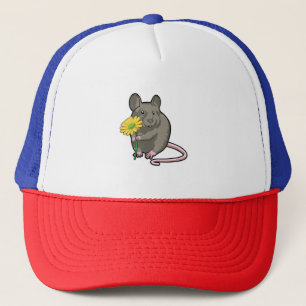 Ratte mit gelber Blume Truckerkappe