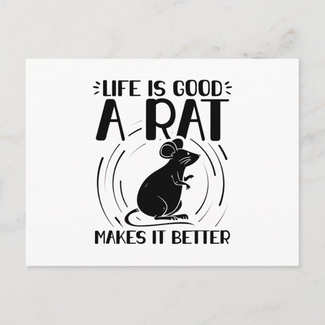 Ratte Pet | Geschenke für Rattentiere Postkarte (Vorderseite)