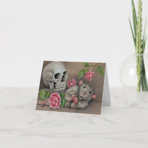 Ratte-Rose-Skull-Karte Karte