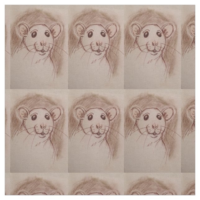 Ratte-tastic Ratten-Cartoon-Gewebe Stoff (Muster)