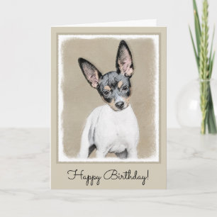 Ratte Terrier Painting - Cute Original Dog Art Karte