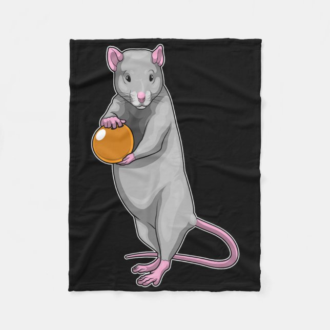 Ratten Bowling Bowlingkugel Sport  Fleecedecke (Vorderseite)