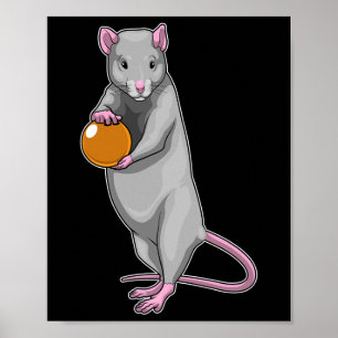 Ratten Bowling Bowlingkugel Sport Poster