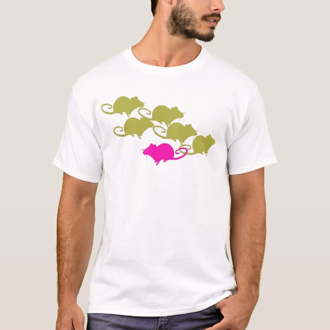Ratten im Rosa und im Grün T-Shirt (Vorderseite)
