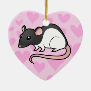 Ratten-Liebe (addieren Sie Ihre eigene Mitteilung) Keramikornament