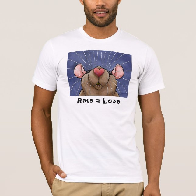 Ratten = Liebe-Ratten-T - Shirt (Vorderseite)