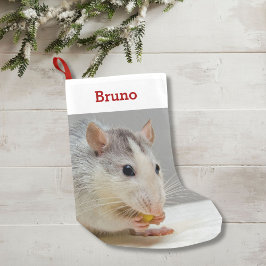 Ratten Lover Foto & Name Personalisiert Kleiner Weihnachtsstrumpf