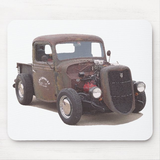 Ratten-Rod-Lieferwagen Mousepad (Vorne)