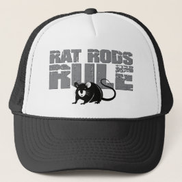 Ratten Rods Rule Retro Classic Car Trucker Hat Truckerkappe