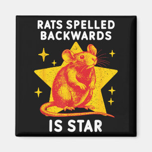 Ratten rückwärts buchstabiert ist Star Lustiger Ra Magnet