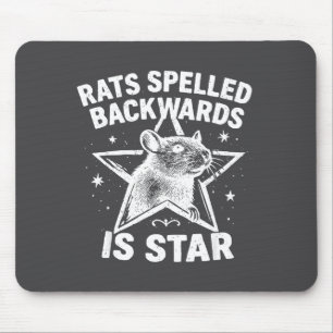 Ratten rückwärts buchstabiert ist Star Mousepad