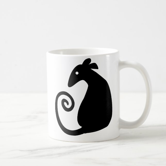 Ratten-Silhouette-Tasse Kaffeetasse (Rechts)