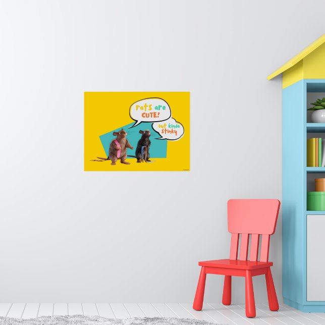 Ratten sind Niedlich, aber Kinda Stinky Poster (Kinderzimmer 1)
