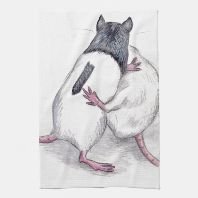 Ratten spielen Küchentuch (Vertikal)