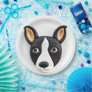 Ratten Terrier Hund 3D inspiriert Pappteller