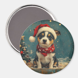 Ratten Terrier Hund Weihnachten Vintage Strand Magnet