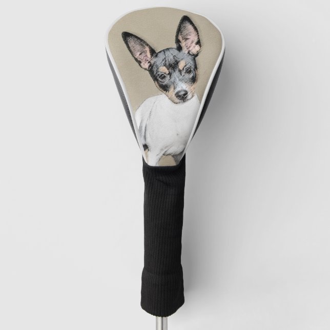 Ratten-Terrier-Malerei - niedliche ursprüngliche Golf Headcover (Vorderseite)