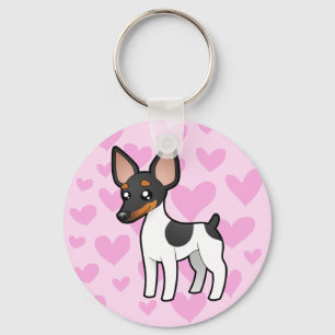 Ratten-Terrier-/Spielzeugfox-Terrier-Liebe Schlüsselanhänger