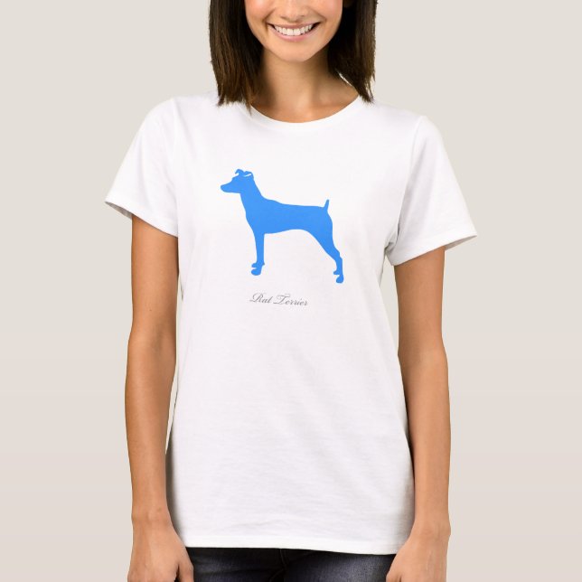Ratten-Terrier-T - Shirt (blaue Version 3) (Vorderseite)