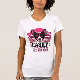 Ratten Terrier Vintage leicht ablenkbares Hundeshi T-Shirt