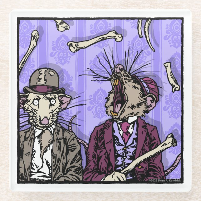 Ratten und Knochen - Pop Glasuntersetzer (Vorderseite)