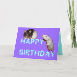 Ratten zum Geburtstag Karte