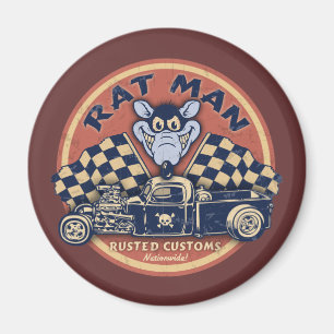 Rattenmann verrostete Bräuche Magnet
