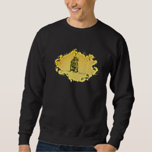 Rattenmotiv Süße Ratte in der Hand Nagetier Käse H Sweatshirt