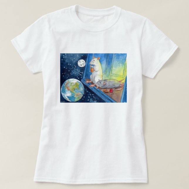 Ratties kosmische Tasse Tee für Damen (Design vorne)