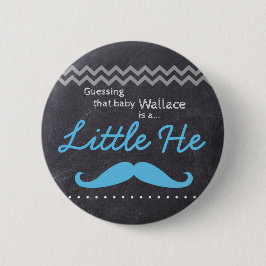 "Ratting baby Boy" - "Little He"-Genderoffenbarung Button