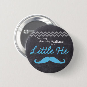"Ratting baby Boy" - "Little He"-Genderoffenbarung Button