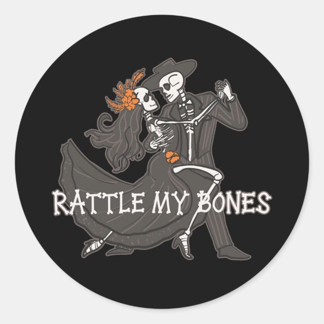 Rattle My Bones Runder Aufkleber (Vorderseite)