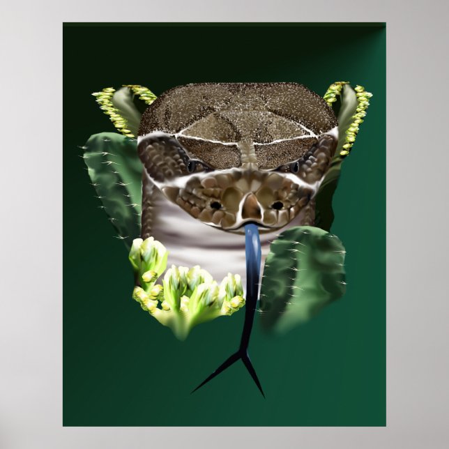 Rattle Snake Face Poster (Vorne)