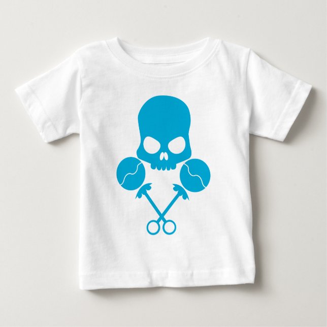 Rattler-Schädel - in Todesherausforderndem Blau! Baby T-shirt (Vorderseite)