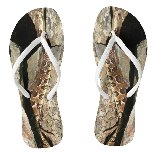 Rattlesnake im Shenandoah-Nationalpark Flip Flops (Fußbett)