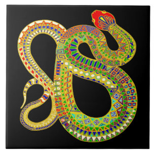 Rattlesnake Keramik Tile - Black Fliese