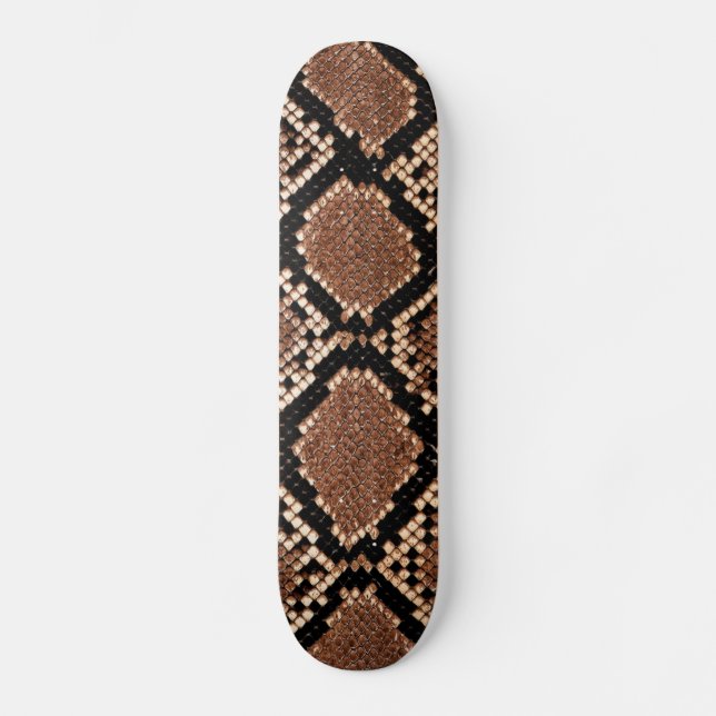 Rattlesnake Snake Skin Leather Imitate Skateboard (Vorderseite)