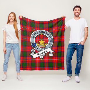 Rattray Ancient Clan Abzeichen Tartan Kariert Fleecedecke